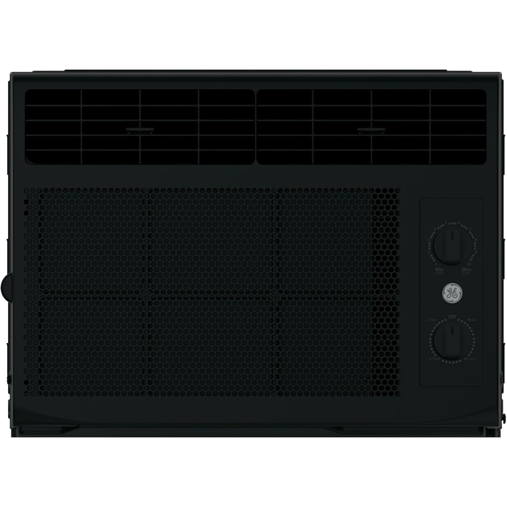 image:imageGE 5000 BTU Black Window Air Conditioner for Room Compact AC Unit Cools Small Rooms up to 150 Sq Ft Mechanical Controls 115V Easy Install KitBlack