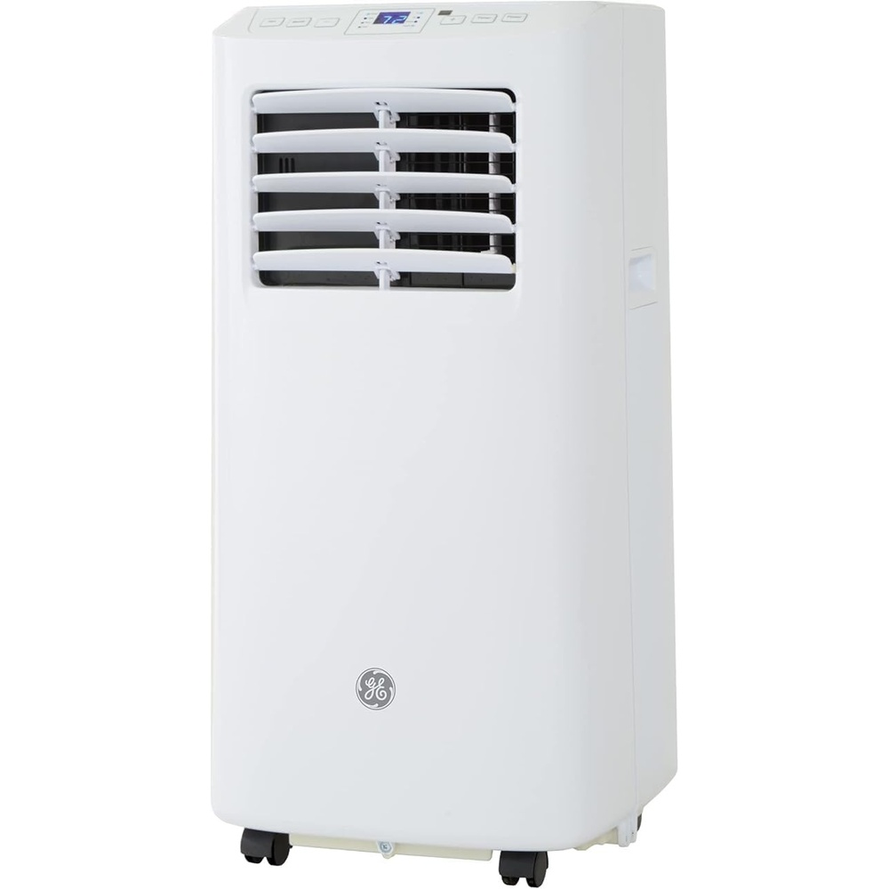 image:imageGE 5000 BTU Portable Air Conditioner for Small Rooms up to 150 Sq Ft Compact 3in1 AC Unit with Dehumidifier amp Fan NoDrain Auto Evaporation Remote Ez Install Kit WhiteNew 5 000 BTU
