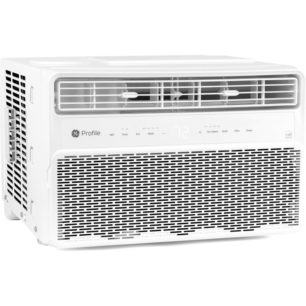 image:imageGE Profile Inverter Window Air Conditioner Unit 8000 BTU with Energy Efficient AC Cooling up to 350 sq ft Ultra Quiet SMART Home Capable Includes Remote and Install Kit White