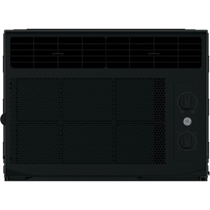 GE 5,000 BTU Black Window Air Conditioner for Room, Compact AC Unit Cools Small Rooms up to 150 Sq Ft, Mechanical Controls, 115V, Easy Install Kit(Black)