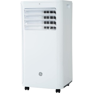 GE 5,000 BTU Portable Air Conditioner for Small Rooms up to 150 Sq Ft, Compact 3-in-1 AC Unit with Dehumidifier & Fan, No-Drain Auto Evaporation, Remote, Ez Install Kit, White(6 000 BTU)