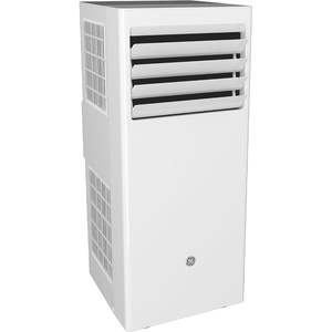 GE 6,000 BTU DOE Portable Air Conditioner for Small Rooms up to 250 sq ft, Compact 3-in-1 AC Unit + Dehumidifier + Fan, Auto Evaporation, Remote, Easy-Roll Casters, Window Kit Included, White(6 000 BTU – Standard)