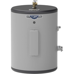 GE Appliances 18 Gallon Versatile Electric Water Heater with Adjustable Thermostat & Drain Valve, Side Port Lowboy, Point of Use, 240 Volt(18 Gallon Side Port)
