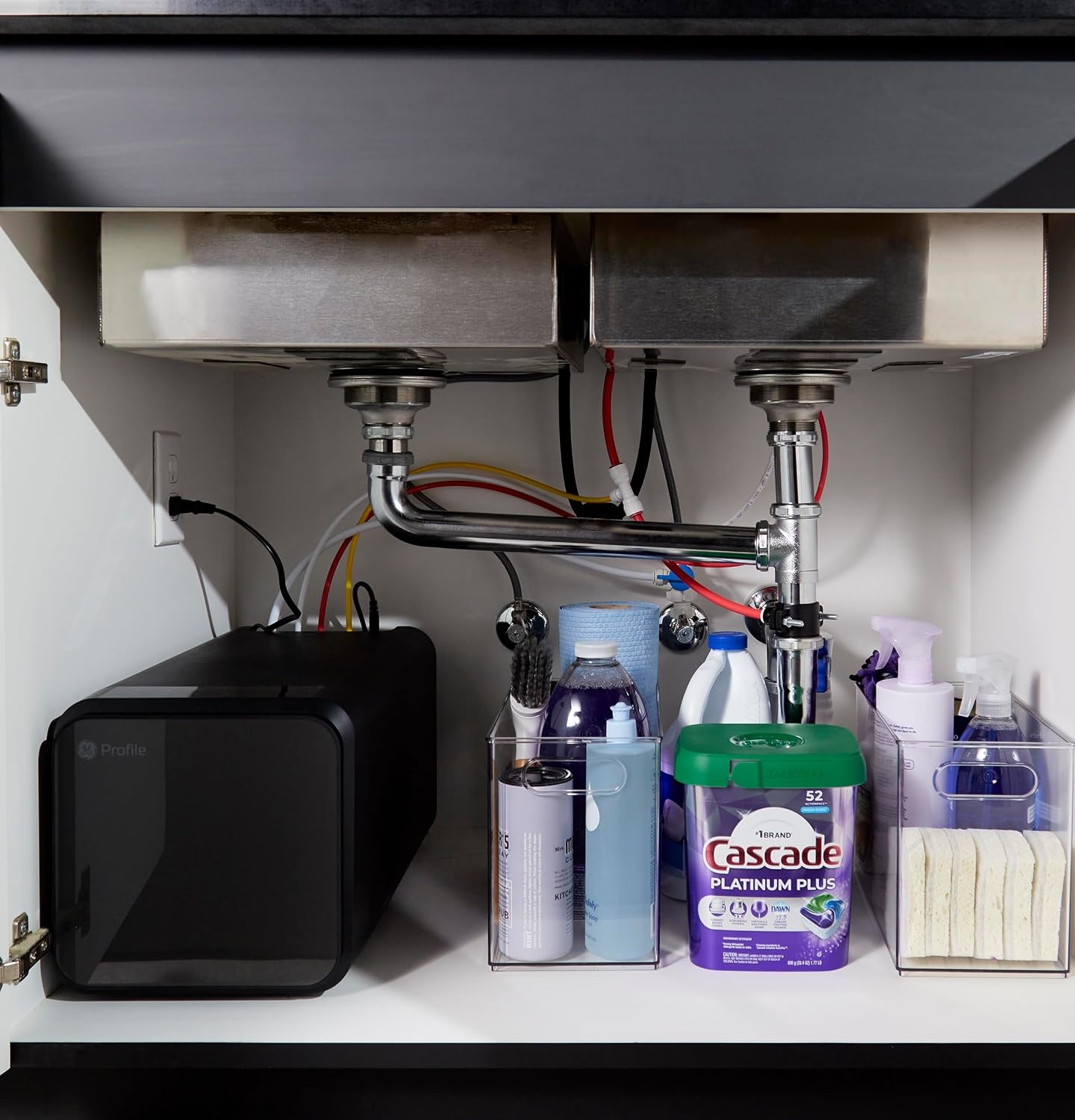 image:imageGE Profile Tankless Reverse Osmosis Under Sink Water Filtration System with Faucet amp Filters  Reduces 95 Impurities including Lead Chlorine Arsenic  PXRQ400T FQ400PT FQ400MTPXRQ400T Second Filter Set Included