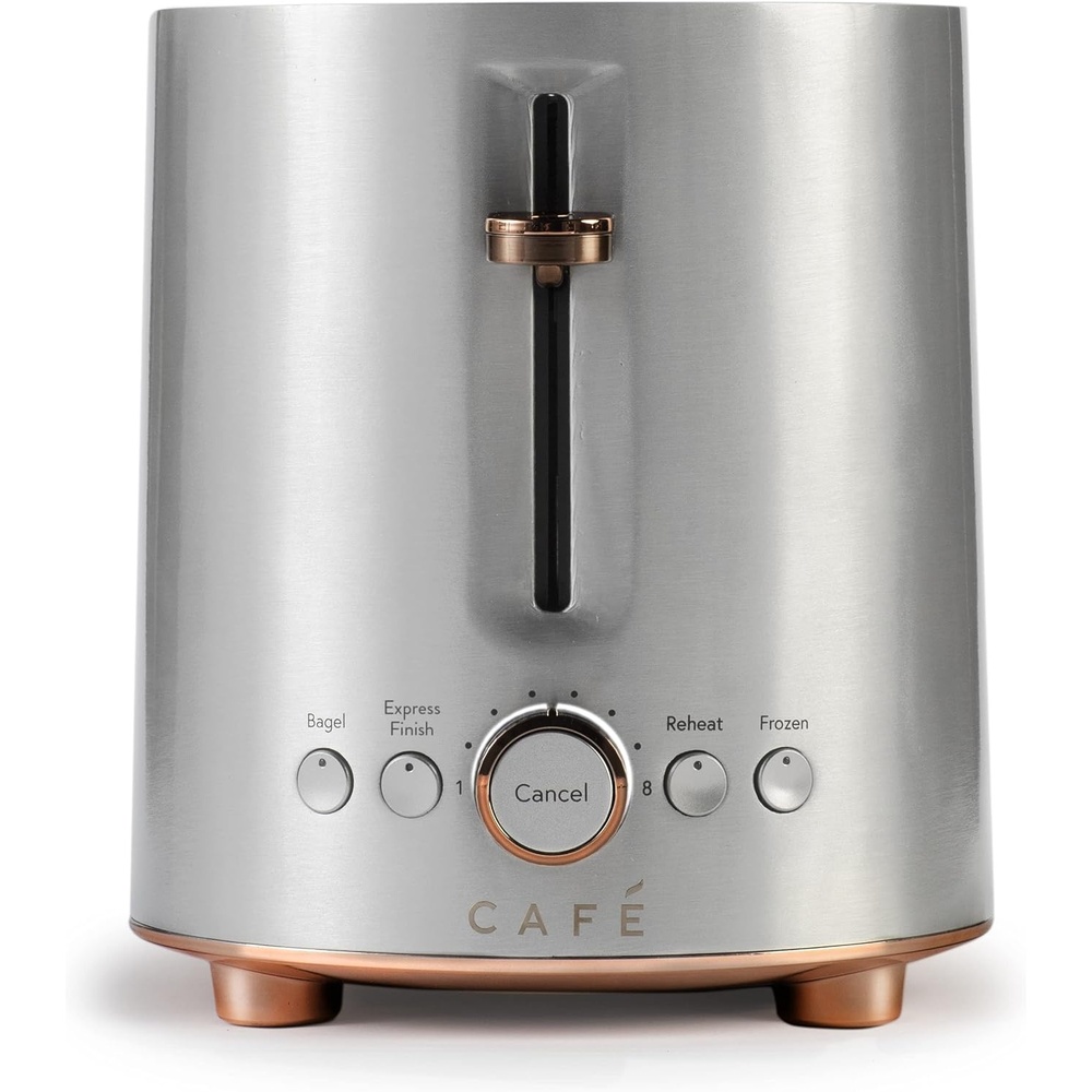 image:imageCaf Express Finish 2Slice Toaster  ExtraWide Slots Extra Lift for Waffles Pastries Texas Toast amp More  4 PreSet Functions 8 Shade Options  Countertop Kitchen Essentials  Stainless SteelStainless Steel
