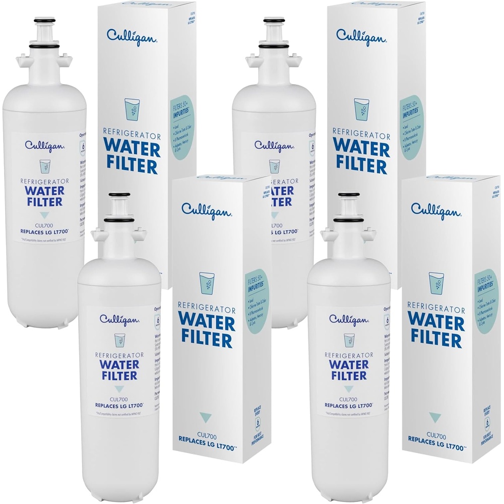 image:imageCulligan CUL500 Refrigerator Water Filter Replacement for LG Water Filter LT500P Replace Every 6 Months Pack of 1Pack of 4
