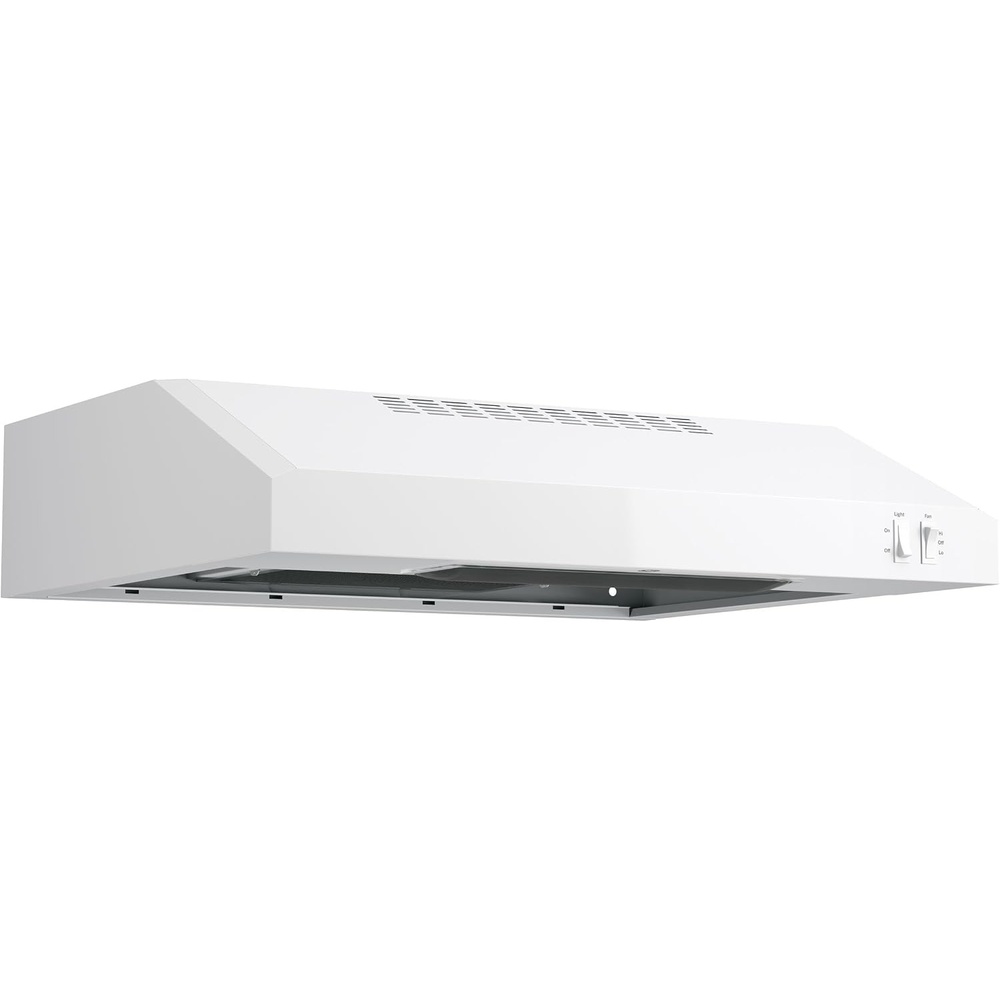 image:imageGE 24in Under Cabinet Range Hood convertible Duct 2 Speed Exhaust Fan Front Control and Reusable Filter WhiteWhite