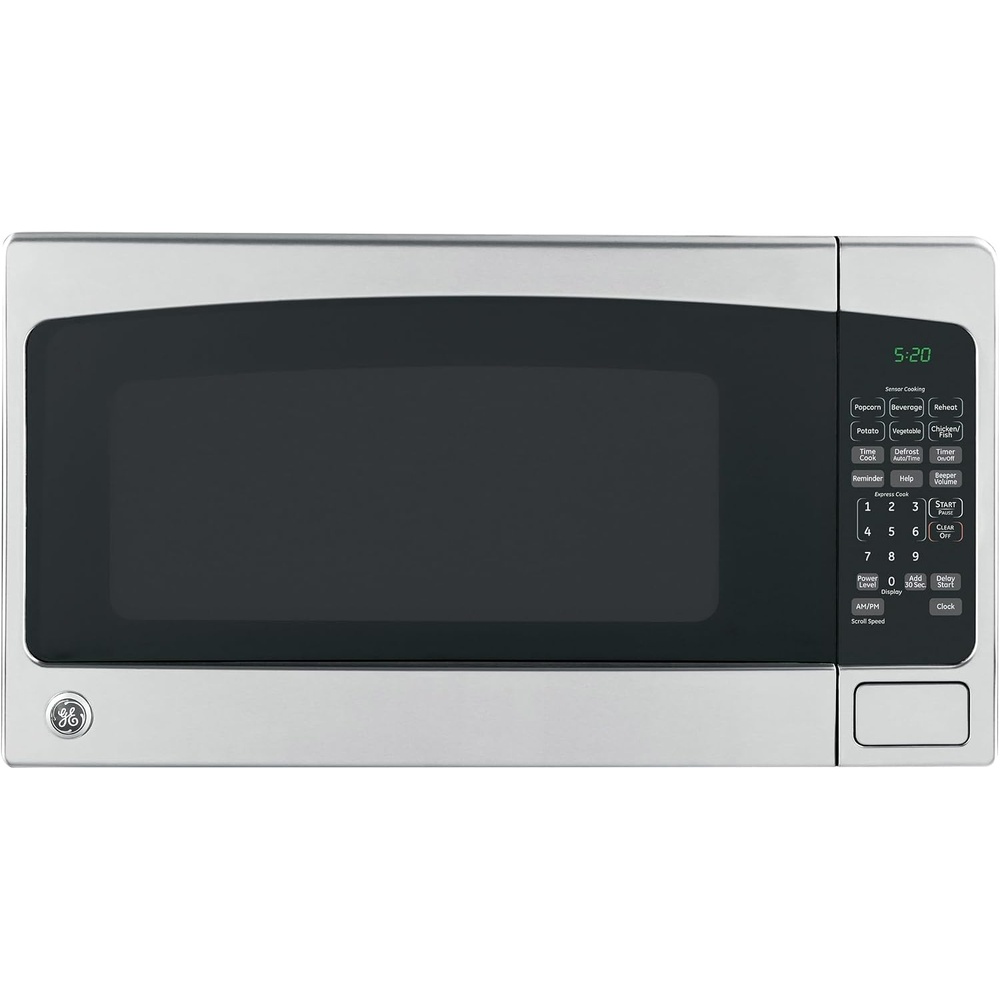 image:imageGE Countertop Microwave Oven1 200watt Capacity 20 Cubic Ft 8 Auto Setting Cooking Settings ChildLock Technology Kitchen Essentials for the Countertop Dorm Room or Apartment Stainless SteelStainless Steel