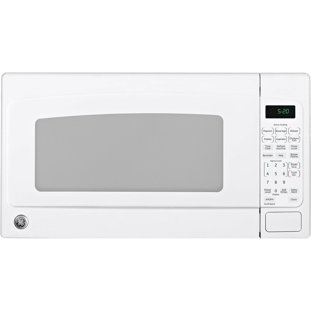 image:imageGE Countertop Microwave Oven1 200watt Capacity 20 Cubic Ft 8 Auto Setting Cooking Settings ChildLock Technology Kitchen Essentials for the Countertop Dorm Room or Apartment Stainless SteelWhite