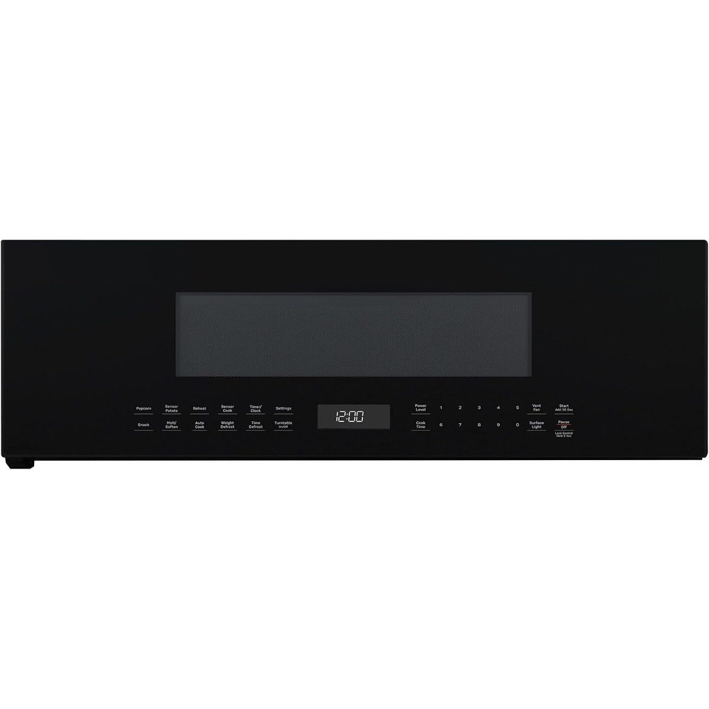 image:imageGE Profile 30 OvertheRange Low Profile Microwave 12 Cu Ft 1000 Watts 400 CFM Hood Vent LED Lighting Auto Defrost InstallerFriendly White UVM9125DYWWBlack