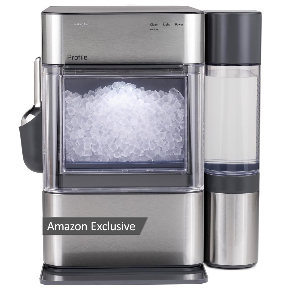 image:imageGE Profile Opal Ultra Countertop Nugget Ice Maker 1 Gal XL Side Tank Amazon Exclusive 38 lbsDay Pebble Pellet Crushed Ice Machine WiFi Chocolate QuartzStainless Steel