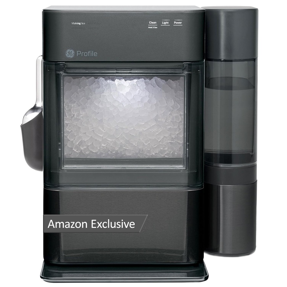 image:imageGE Profile Opal Ultra Countertop Nugget Ice Maker 1 Gal XL Side Tank Amazon Exclusive 38 lbsDay Pebble Pellet Crushed Ice Machine WiFi Chocolate QuartzBlack Stainless Steel
