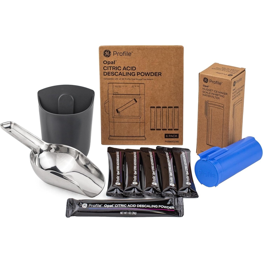 image:imageGE Profile Opal Upgrade Kit for Nugget Ice Maker Includes Stainless Steel Scoop  Magnetic Holder Scale Inhibiting Filter Descaling 6 Pack Powder Kit