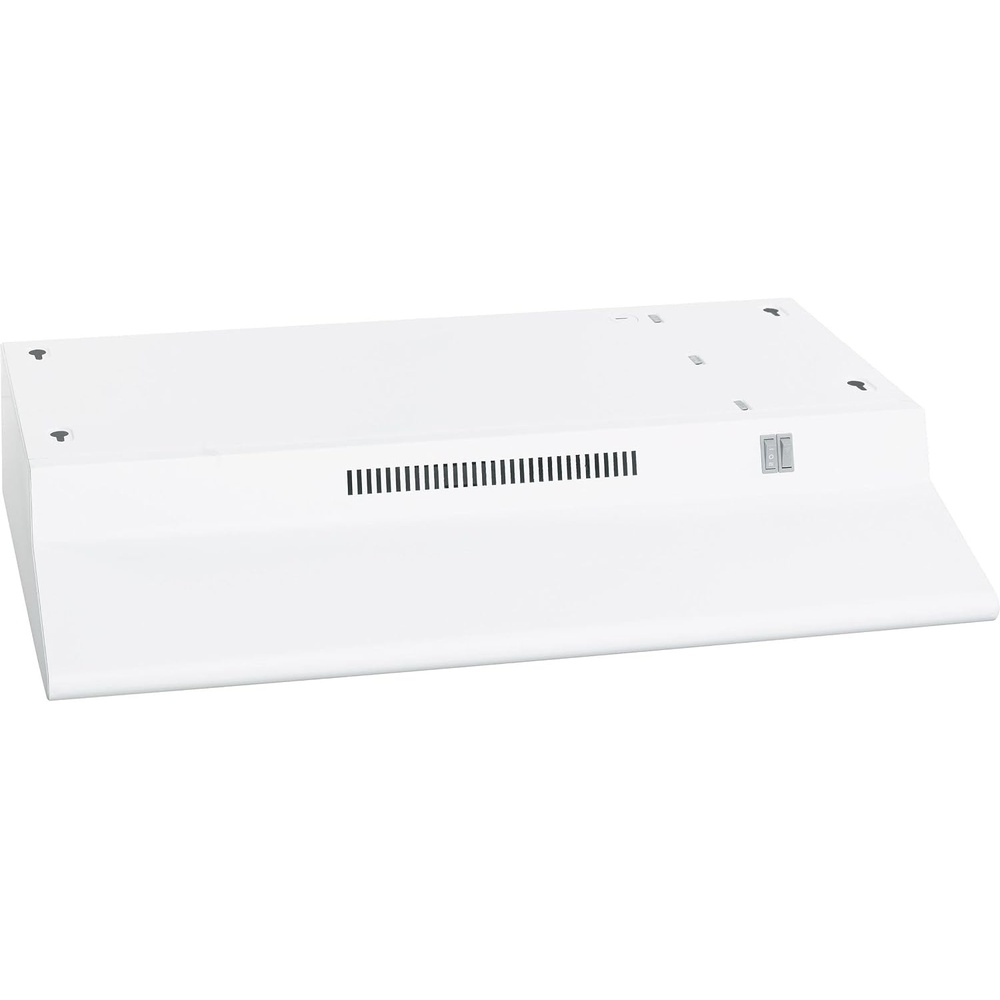 image:imageGE Under Cabinet Range Hood  30Inch Kitchen Exhaust Fan with 2 Speeds Cooktop Lighting amp Included Filter  Kitchen Essentials  Top or Rear Exhaust Capability  NonVented  170 CFM  WhiteWhite