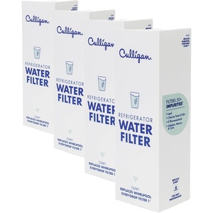 Culligan CUW4 Refrigerator Water Filter Replacement for Whirlpool Water Filter 4 (EDR4RXD1) Replace Every 6 Months Pack of 1((Pack of 4))