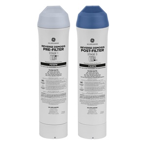 GE 3 Stage Reverse Osmosis Under Sink Water Filtration System with Faucet, Reduces Lead, Chlorine, Arsenic & More, Replace Filters (FQ18PN, FQ18MN, FQ18RT) Every 6/12 Months, GXRQ18NBN(1 count (pack of 2))