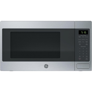 GE Countertop Microwave Oven, 1150 Watt, 1.6 Cu. Ft., Stainless Steel | 8 Convenience Cook Settings, One-Touch Controls, Child Lock Technology, Glass Turntable, for Kitchen, Dorm, Office, Apartment(Stainless Steel)