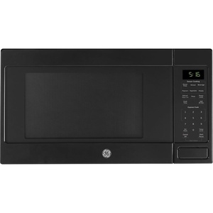 GE Countertop Microwave Oven, 1150 Watt, 1.6 Cu. Ft., Stainless Steel | 8 Convenience Cook Settings, One-Touch Controls, Child Lock Technology, Glass Turntable, for Kitchen, Dorm, Office, Apartment(Black)