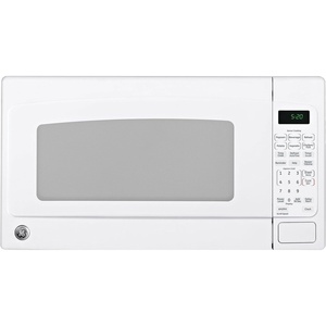 GE Countertop Microwave Oven,1, 200-watt Capacity, 2.0 Cubic Ft., 8 Auto Setting Cooking Settings, Child-Lock Technology, Kitchen Essentials for the Countertop, Dorm Room or Apartment, Stainless Steel(White)