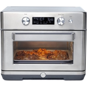 GE Digital Air Fryer Toaster Oven + Accessory Set | Convection Toaster with 8 Cook Modes | Large Capacity Oven – Fits 12″ Pizza | Countertop Kitchen Essentials | Stainless Steel