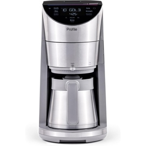 GE Profile Smart Grind & Brew Coffee Maker w/Podless Single Serve, 90oz Water Reservoir, 10 Cup Thermal Carafe, Voice Control, Adjustable Burr Grinder, SCA Certified, Barista-Quality, Stainless Steel