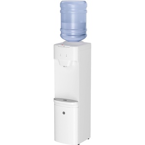GE Top-Loading Hot and Cold Water Dispenser | 5 Gallon Water Cooler for Home or Office | 2 Temperature Settings | Taller 13″ Dispenser Height | Freestanding with LED Night Light| Charcoal(White)