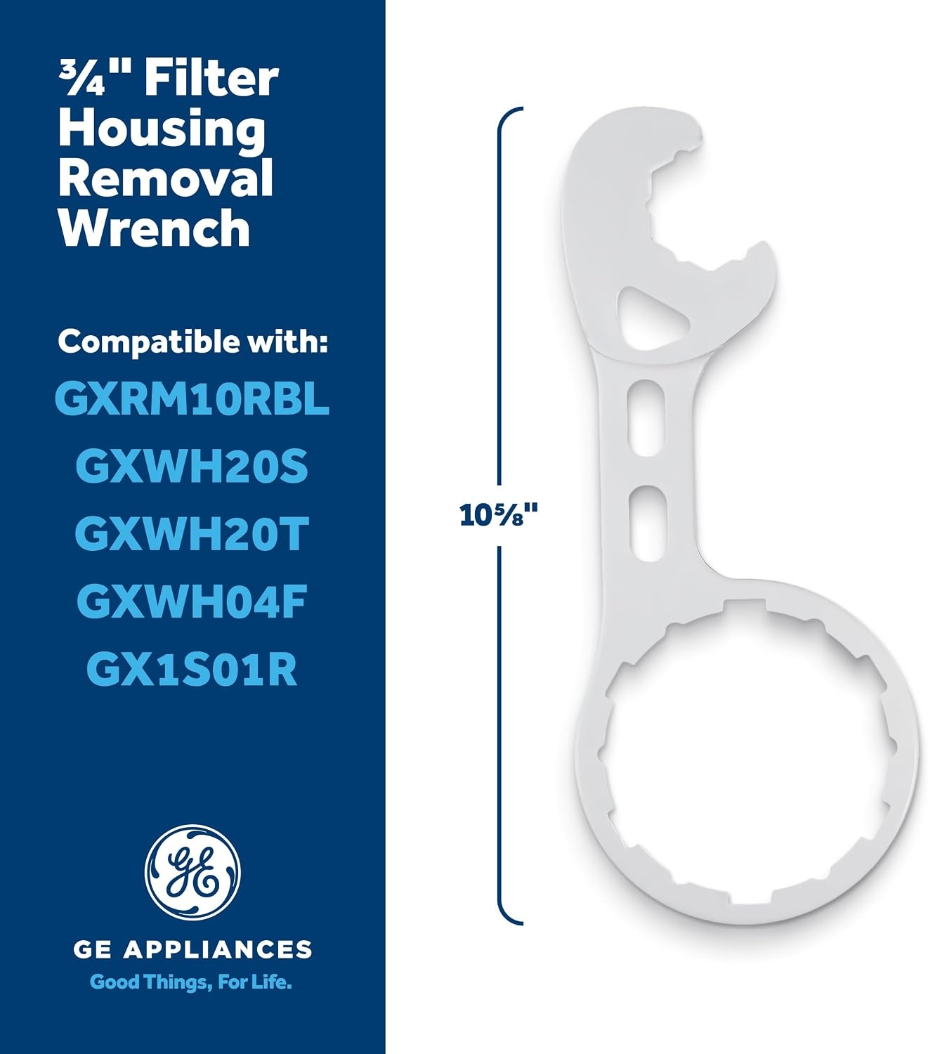 image:imageGE Carbon Water Filter Wrench Allows for Easy Removal of AtHome Water Filtration System Compatible With Various Water Filter System Models White UCWRNCH1 Count Pack of 1