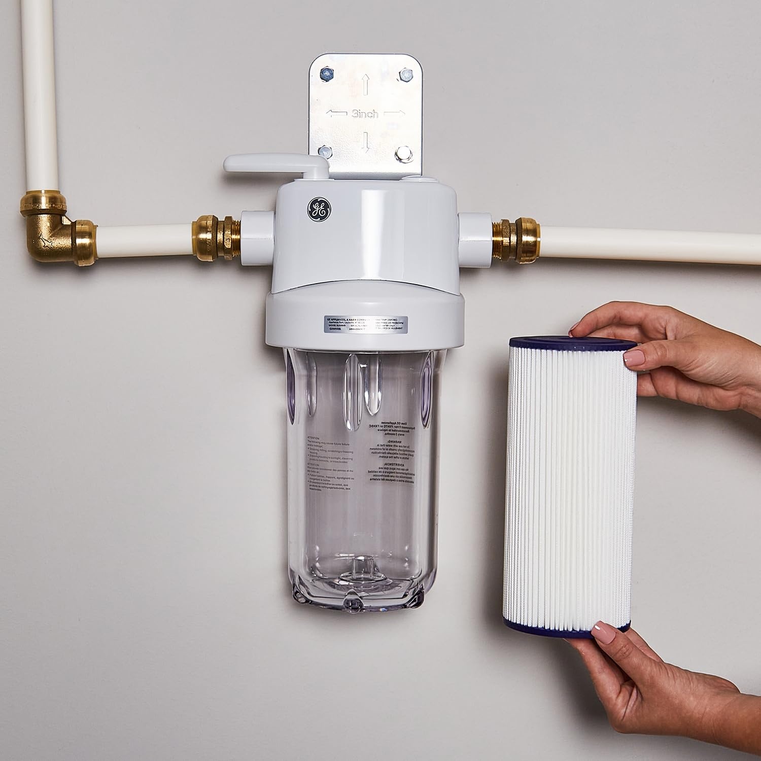 image:imageGE FXHSC Whole House Water Filter Replacement for Water Filtration System NSF Certified Reduces Sediment Rust amp Other Impurities from Water Replace Every 3 Months for Best Results 1 Filter1 Count Pack of 1