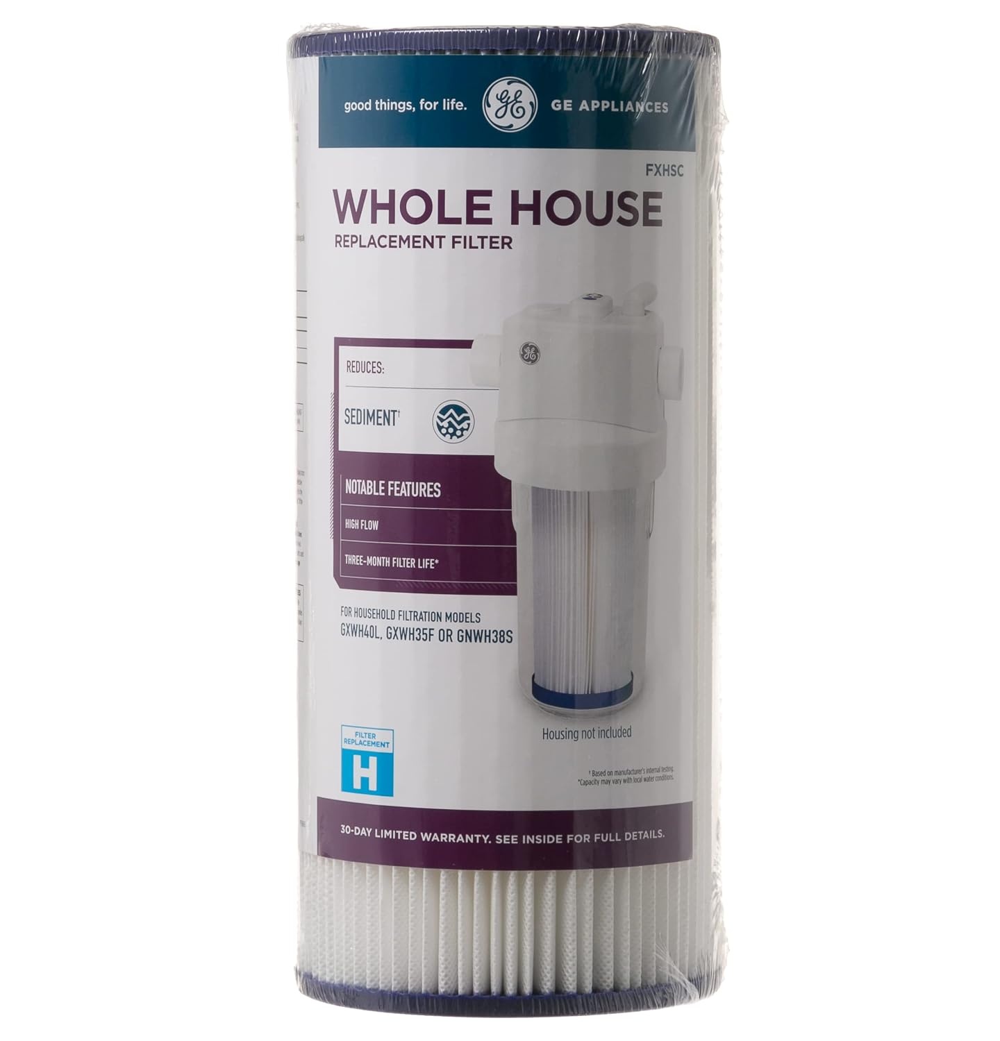 image:imageGE FXHSC Whole House Water Filter Replacement for Water Filtration System NSF Certified Reduces Sediment Rust amp Other Impurities from Water Replace Every 3 Months for Best Results 1 Filter1 Count Pack of 1