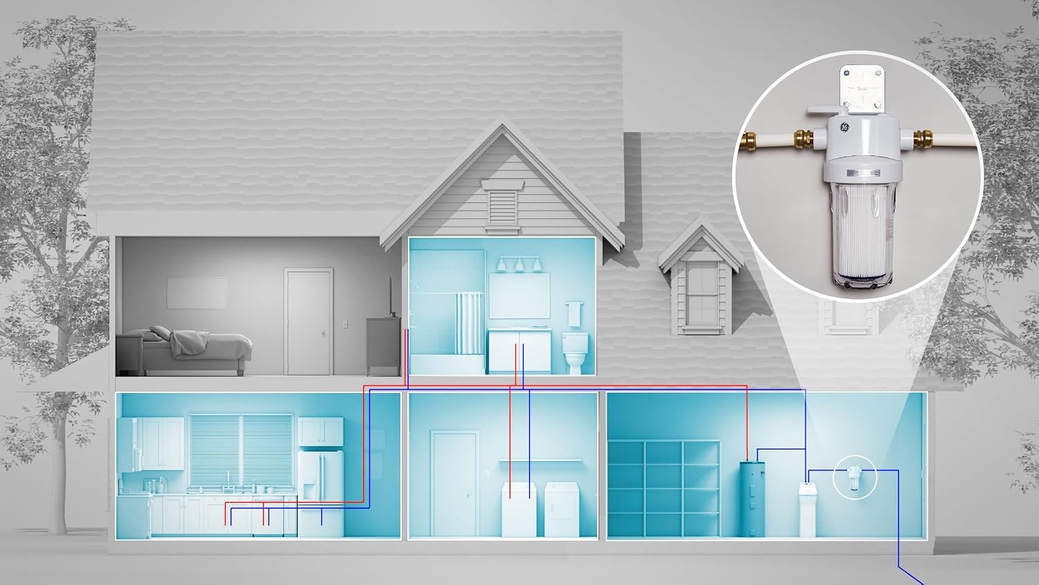 image:imageGE FXHSC Whole House Water Filter Replacement for Water Filtration System NSF Certified Reduces Sediment Rust amp Other Impurities from Water Replace Every 3 Months for Best Results 1 Filter790 x 840 x 1640 inches