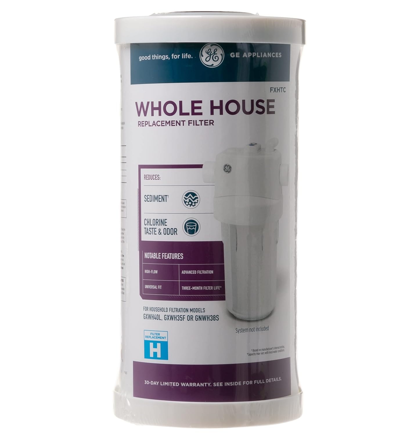 image:imageGE FXHSC Whole House Water Filter Replacement for Water Filtration System NSF Certified Reduces Sediment Rust amp Other Impurities from Water Replace Every 3 Months for Best Results 1 Filter1 Count Pack of 4