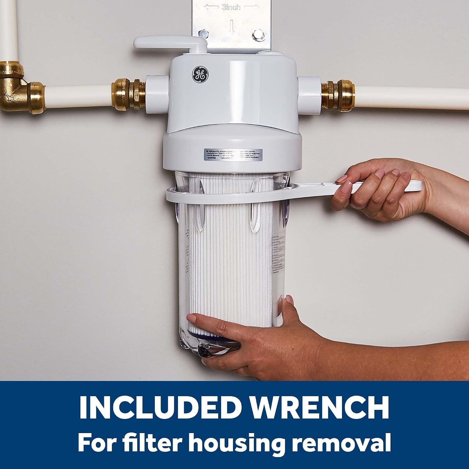 image:imageGE FXHSC Whole House Water Filter Replacement for Water Filtration System NSF Certified Reduces Sediment Rust amp Other Impurities from Water Replace Every 3 Months for Best Results 1 Filter790 x 840 x 1640 inches Pack of 2