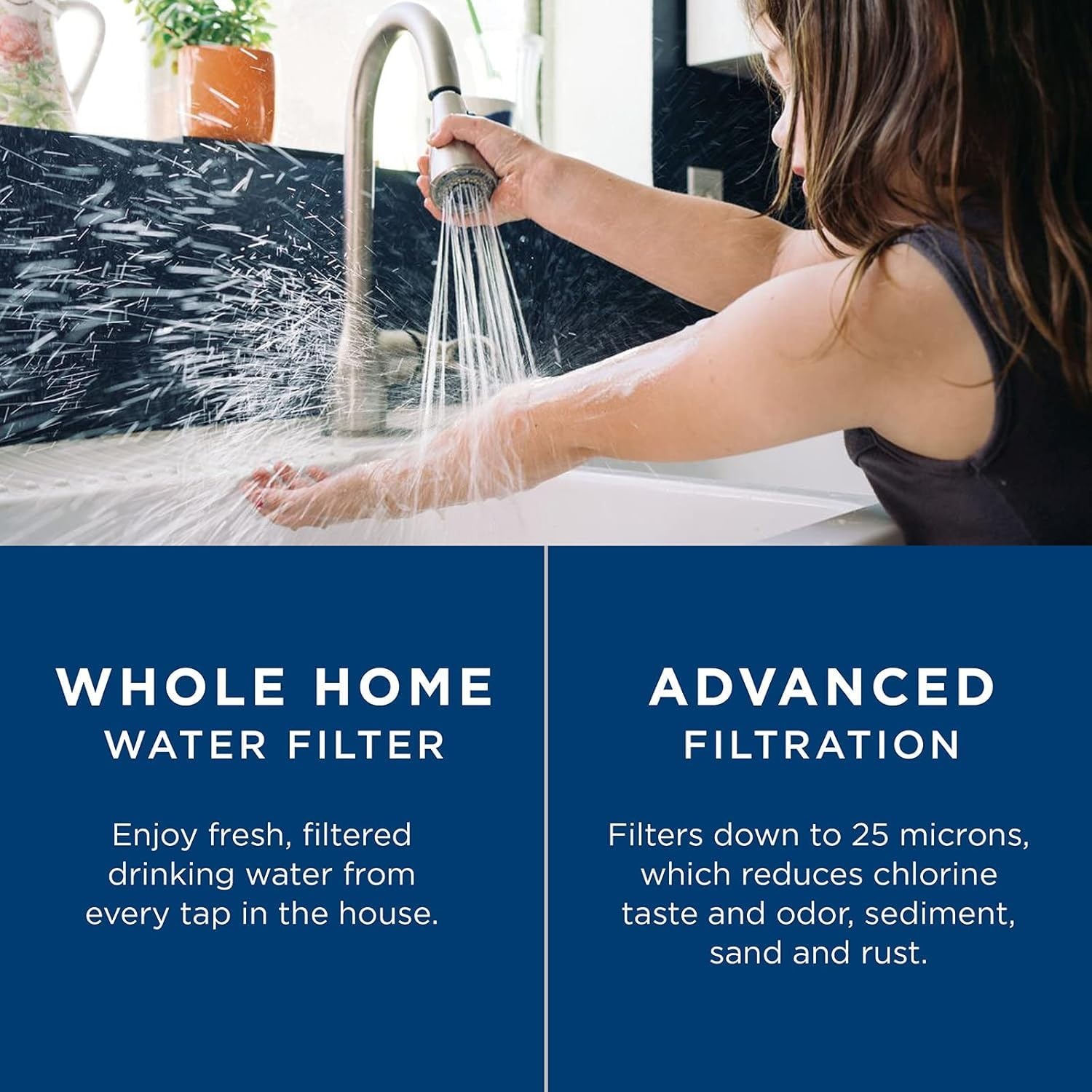image:imageGE FXHSC Whole House Water Filter Replacement for Water Filtration System NSF Certified Reduces Sediment Rust amp Other Impurities from Water Replace Every 3 Months for Best Results 1 Filter1 Count Pack of 1