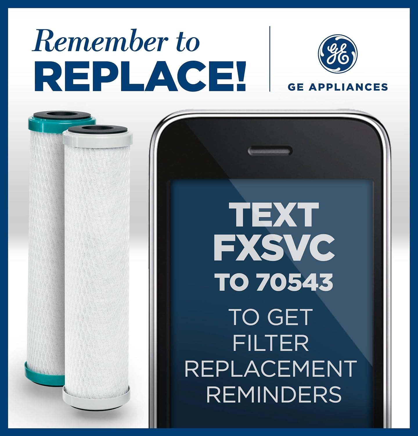 image:imageGE FXSVC Under Sink Water Filter Replacement for Water Filtration System TwiceFiltered Water Reduces Sediment amp Other Impurities from Water Replace Every 6 Months 2 Filters2 Count Pack of 3