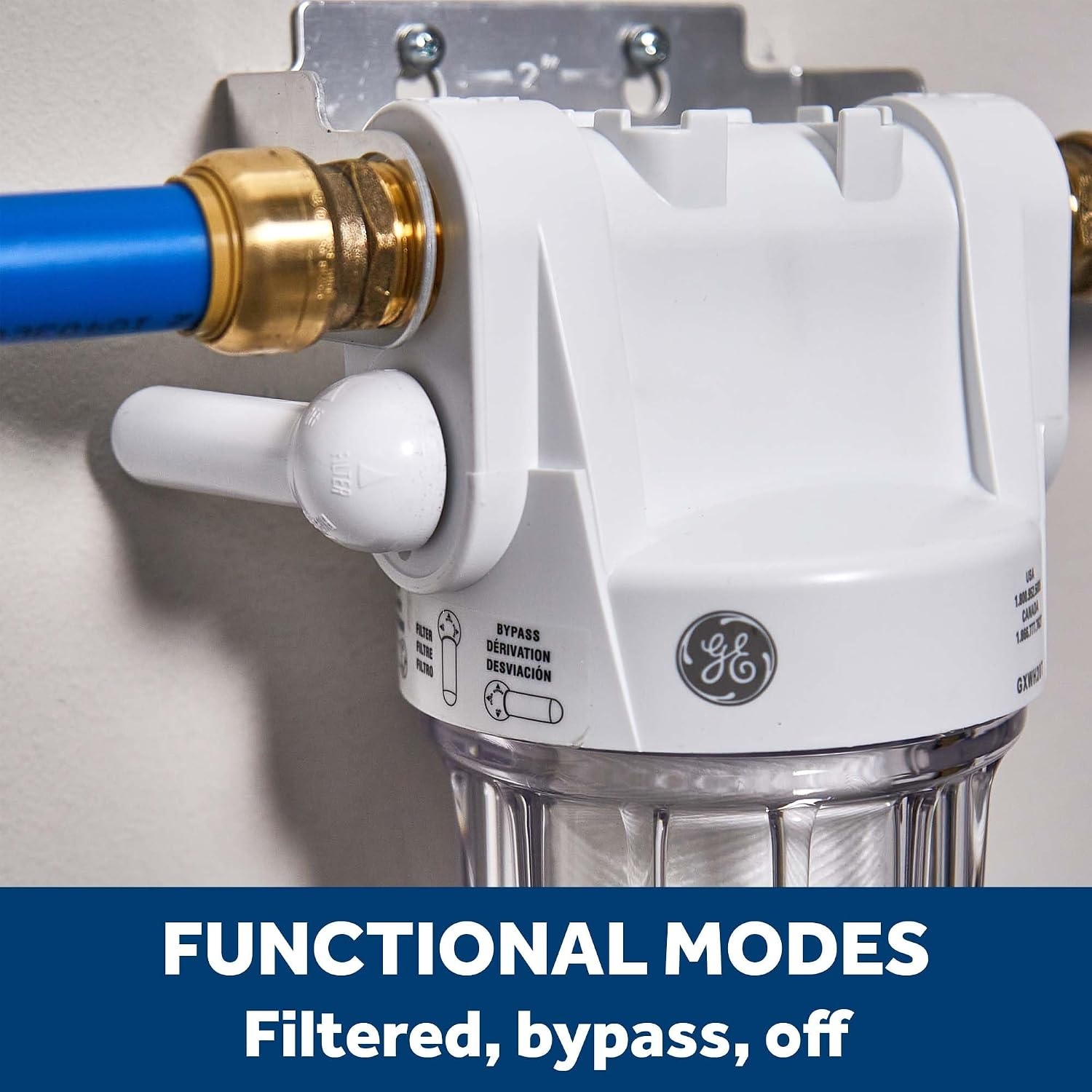 image:imageGE FXUSC Whole House Water Filter Replacement for Water Filtration System NSF Certified Reduces Sediment Rust amp Other Impurities from Water Replace Every 3 Months for Best Results 2 Filters1 Count Pack of 1