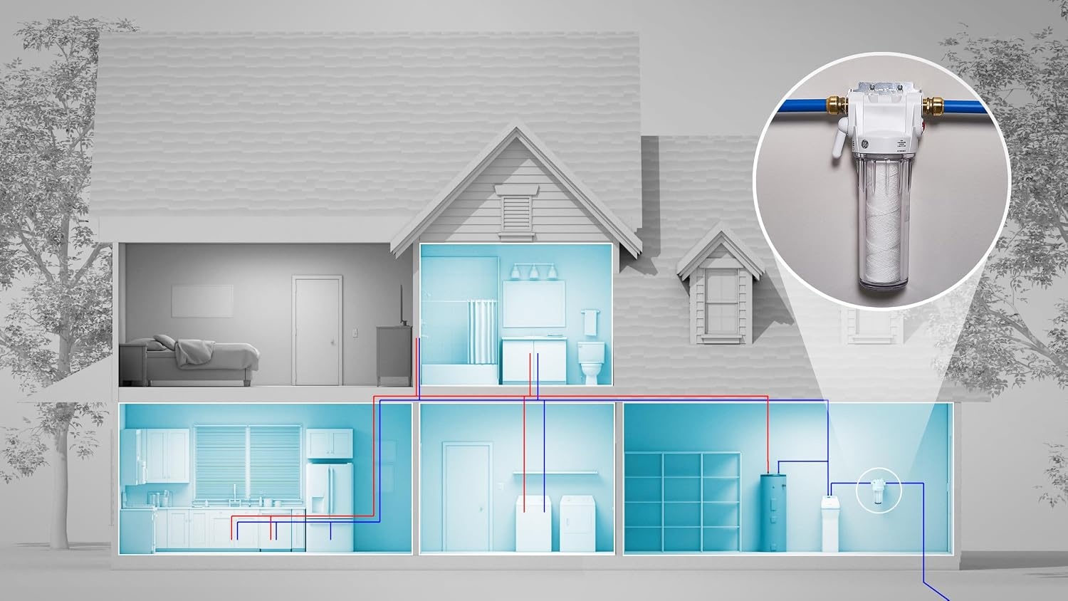 image:imageGE FXUSC Whole House Water Filter Replacement for Water Filtration System NSF Certified Reduces Sediment Rust amp Other Impurities from Water Replace Every 3 Months for Best Results 2 Filters1 Count Pack of 2