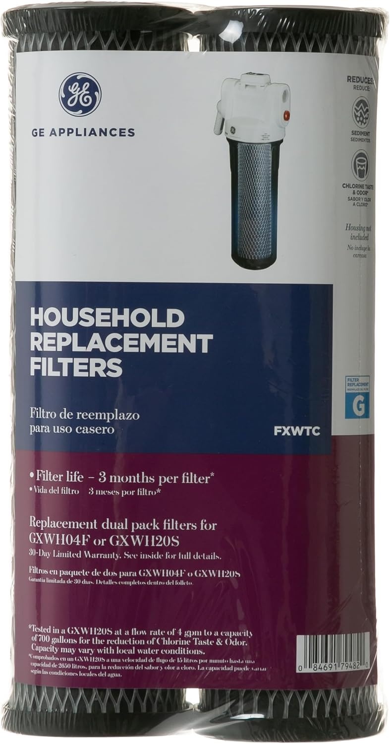image:imageGE FXUSC Whole House Water Filter Replacement for Water Filtration System NSF Certified Reduces Sediment Rust amp Other Impurities from Water Replace Every 3 Months for Best Results 2 Filters1 Count Pack of 6