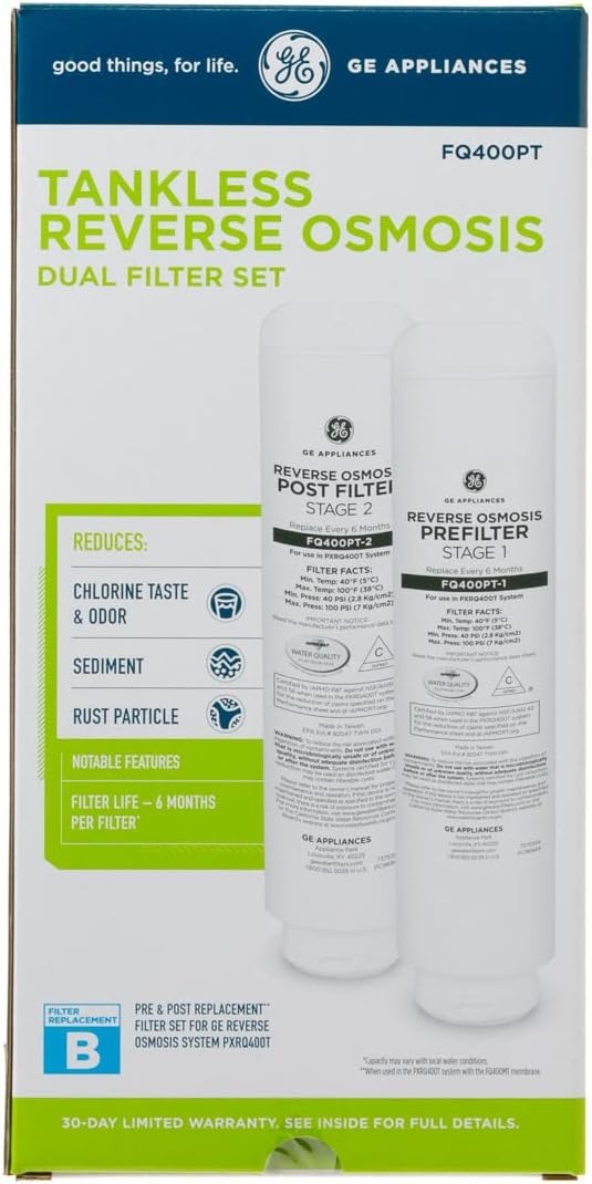 image:imageGE Profile Reverse Osmosis Under Sink Membrane Replacement Filter Fits PXRQ400T Filtration System Reduces Lead Chlorine amp More Replace Every 12 Months FQ400MTFQ400PT