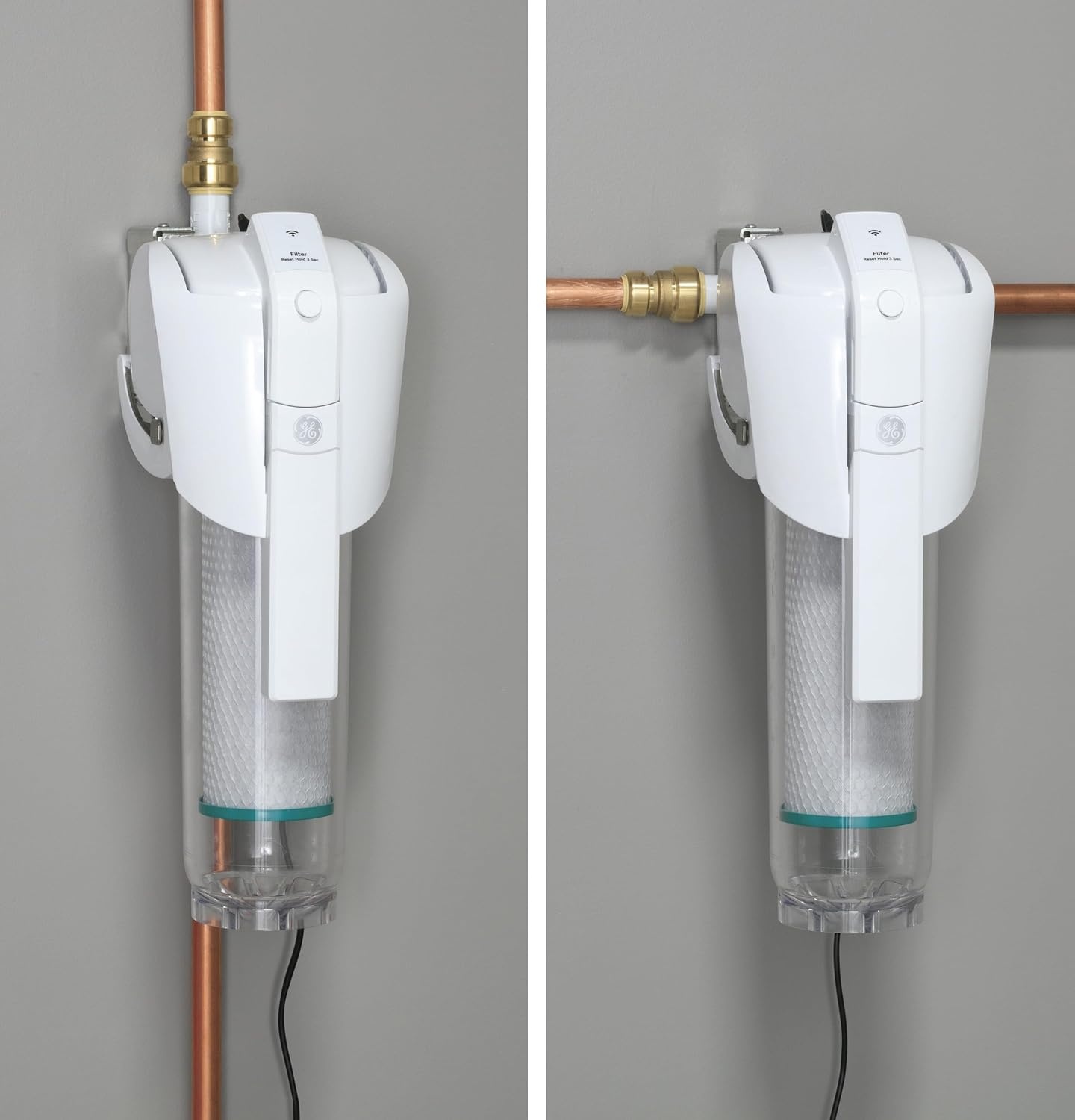 image:imageGE Smart Whole House Leak Detection Water Filtration System  Reduces Sediment Rust amp More  Install Kit Included  Filter Not Included  Replace Filter FTHPM FTHTM FTHLM Every 3 Months  GXWH70M