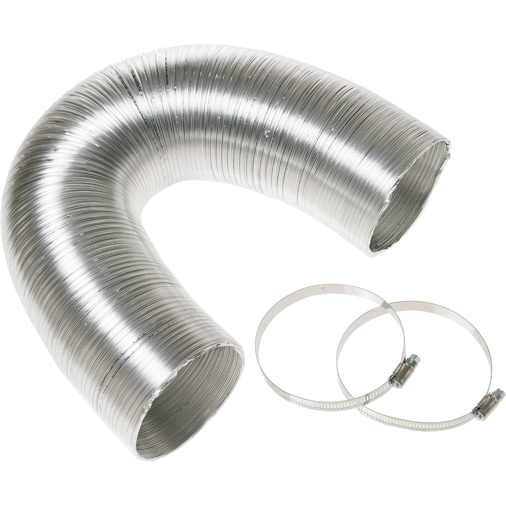 image:imageGE Appliances 8Foot Flexible Metal Dryer Duct WX08X10086 Genuine OEM Replacement Part for Dryers8 ft Dryer Duct