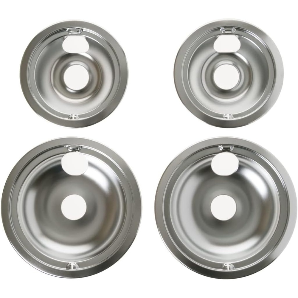 image:imageGE Appliances RangeStoveOven Drip Pan Set 4pack GE Appliances Manufactured OEM PartGE68C6 in  8 in
