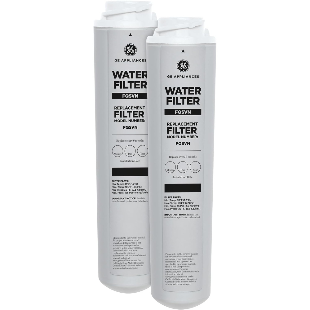 image:imageGE FQSVN Under Sink Water Filter  Replacement for Water Filtration System  Easy Install  Reduces Sediment Rust amp Other Impurities from Water  Replace Every 6 Months for Best Results  1 Filter2 Count Pack of 1