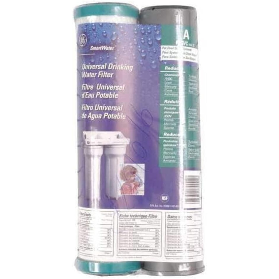 image:imageGE FXSVC Under Sink Water Filter Replacement for Water Filtration System TwiceFiltered Water Reduces Sediment amp Other Impurities from Water Replace Every 6 Months 2 Filters2 Count Pack of 1