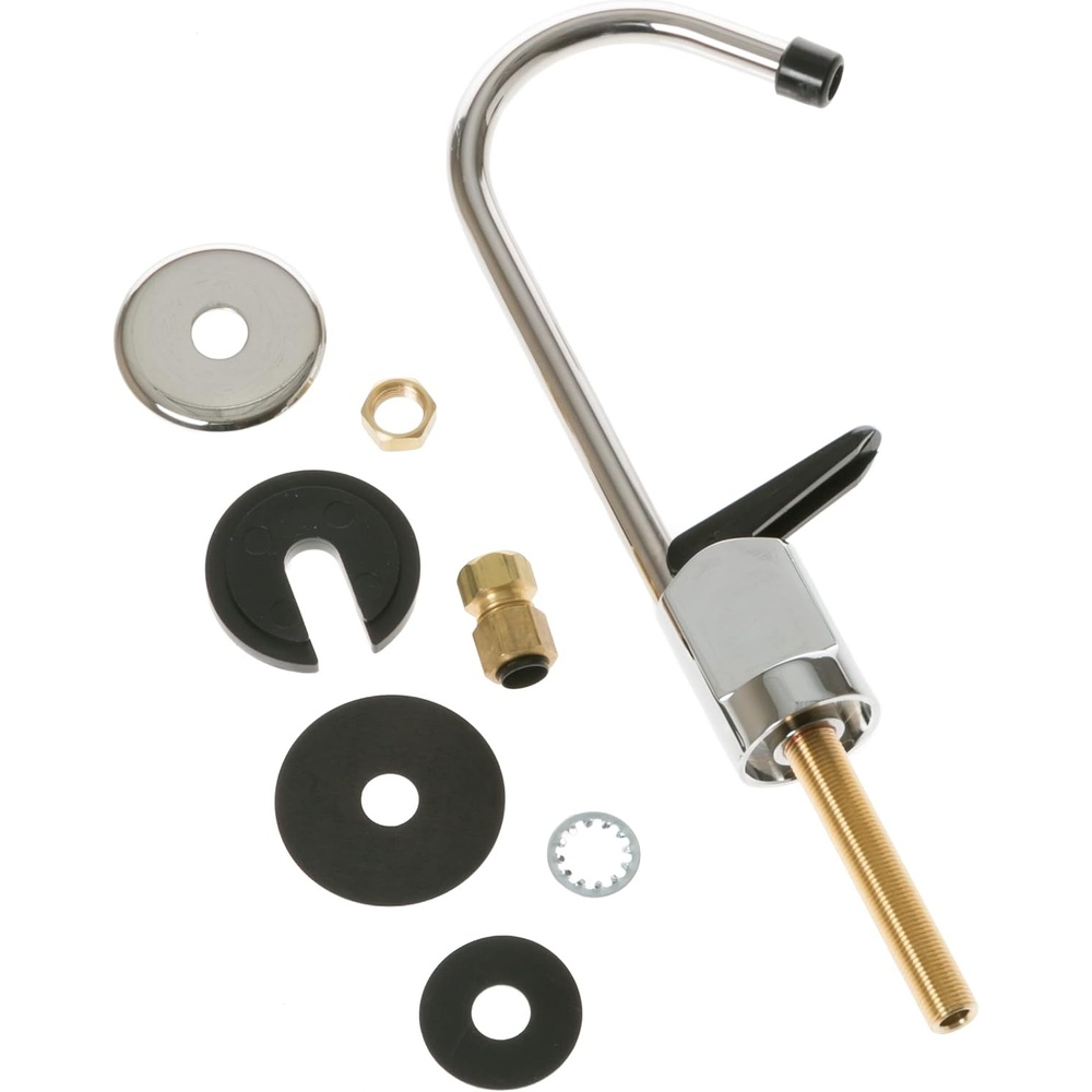image:imageGE Kitchen Faucet SingleHandle Faucet for Kitchen or Bathroom  Compatible With GE Water Filtration System amp Various GE Models for Kitchen Sink  Sleek Chrome and Black Design150 x 130 x 600