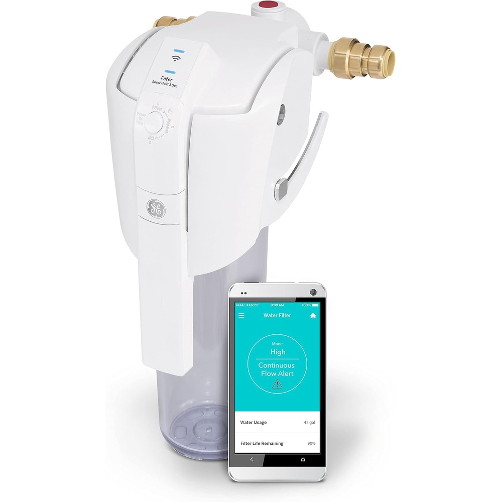 image:imageGE Smart Whole House Leak Detection Water Filtration System  Reduces Sediment Rust amp More  Install Kit Included  Filter Not Included  Replace Filter FTHPM FTHTM FTHLM Every 3 Months  GXWH70M