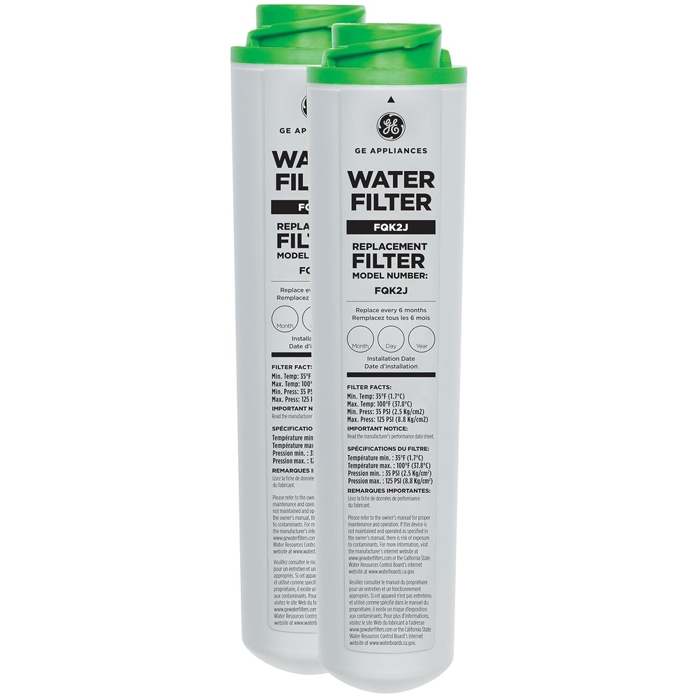 image:imageGE Under Sink Water Filter Replacement Dual Flow Reduces Sediment Rust amp Other Impurities from Water Fits GXK255TBN Under Sink Filtration System Replace Every 6 Months FQK2J 2 Filters2 Count Pack of 1