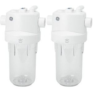 GE FXHSC Whole House Water Filter, Replacement for Water Filtration System, NSF Certified: Reduces Sediment, Rust & Other Impurities from Water, Replace Every 3 Months for Best Results, 1 Filter(7.90 x 8.40 x 16.40 inches (Pack of 2))
