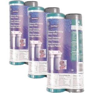 GE FXSVC Under Sink Water Filter, Replacement for Water Filtration System, Twice-Filtered Water, Reduces Sediment & Other Impurities from Water, Replace Every 6 Months, 2 Filters(2 Count (Pack of 3))