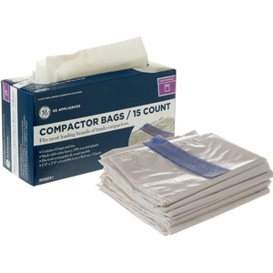 Universal 18 Gallon Heavy Duty Trash Compactor Bags, Single Pack, WX60X1, Fits 15 inch Compactors, Compatible with Kitchenaid, Kenmore, Whirlpool, GE Appliances and most 15 inch Garbage Cans(2)